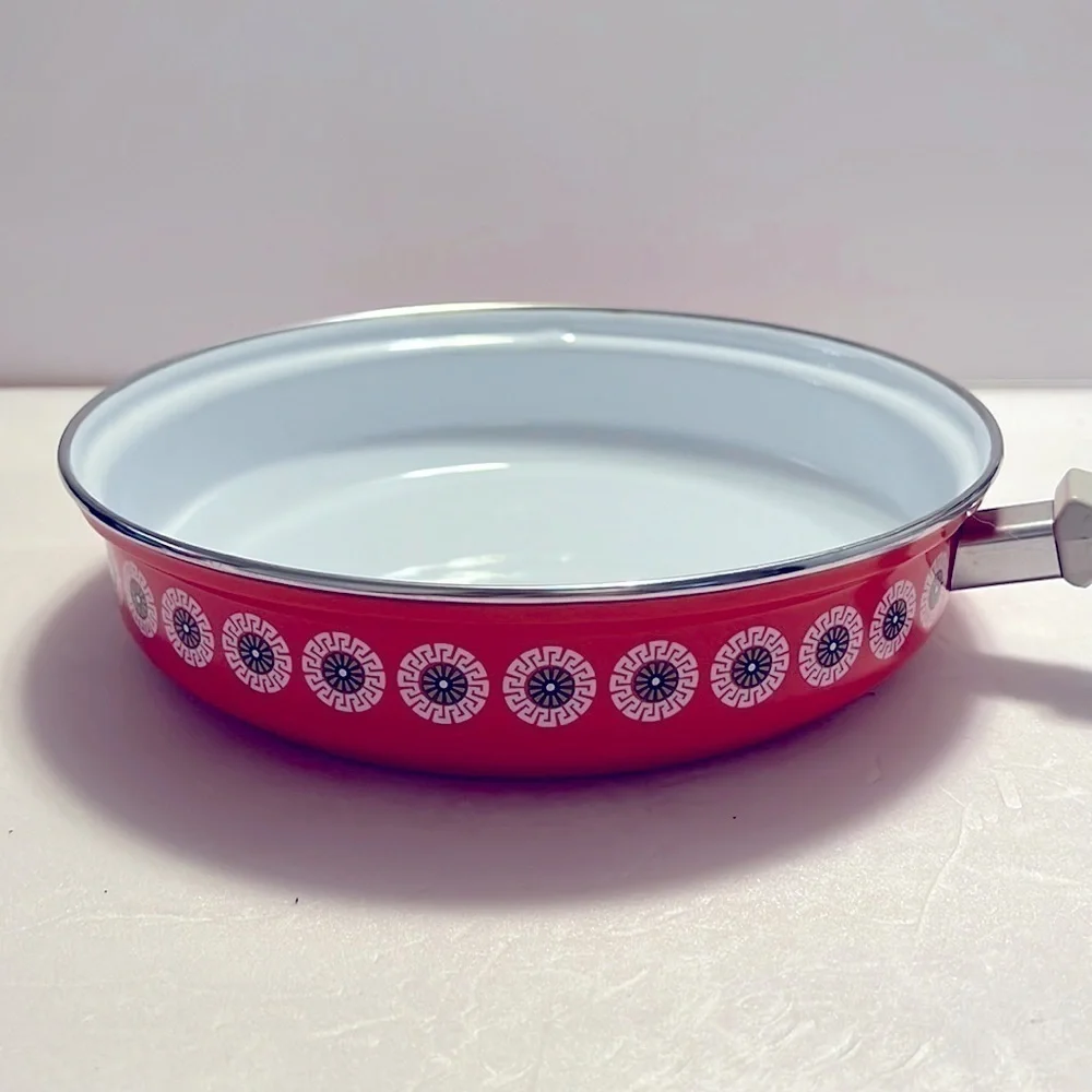 NOS Vintage Enamel 10” Fry Pan MCM
